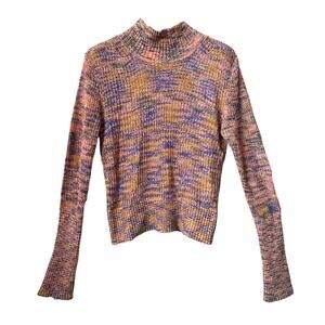 Free People Blair Spacedye Turtleneck Sweater Size Small